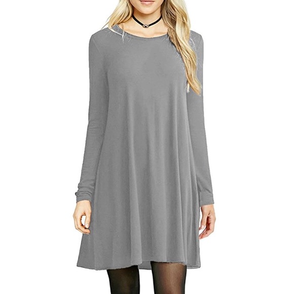 Gray Boyfriend Loose Tunic T-Shirt - Picture 3 of 4